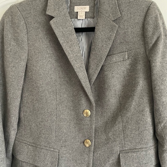 J. Crew Gray Blazer with Gold Buttons - Picture 5 of 7
